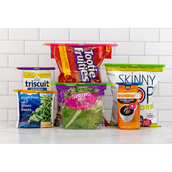 Algado 10 Pcs Gripstic Bag Sealers,Plastic Food Fresh Keeping Bags  Sealers,Multipurpose Grip Sticks Bag Sealers for Food and Snack Bag