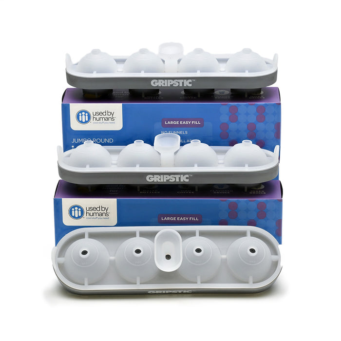 Silicone Ice Cube Tray Set of 3 - Makes (12) 2" Round Ice Balls