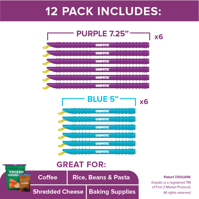 Bundle and Save - GRIPSTIC® Bag Sealer 12-Pack Small & 3pc Scrub Sponge Set
