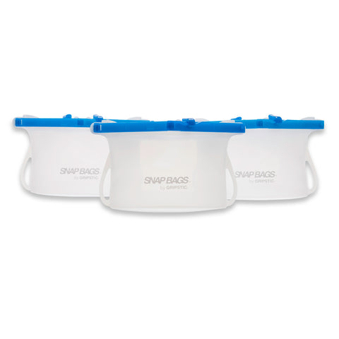 SNAP BAGS® 3-Two Cup Silicone Bags