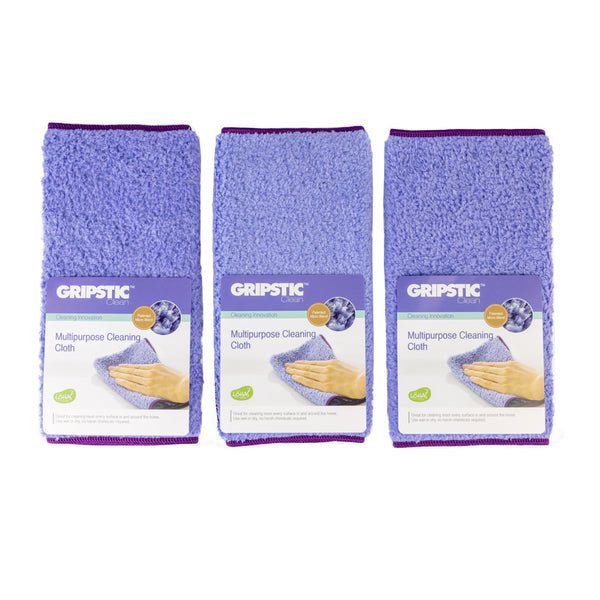 GRIPSTIC® Multipurpose Microfiber Cleaning Cloth (Set of 3)