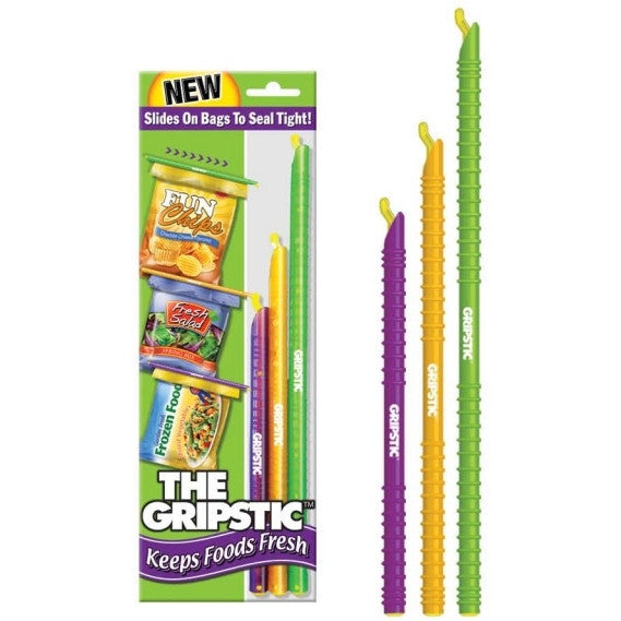 The Gripstic® Keeps Food Fresh 3pc Set Assorted Sizes