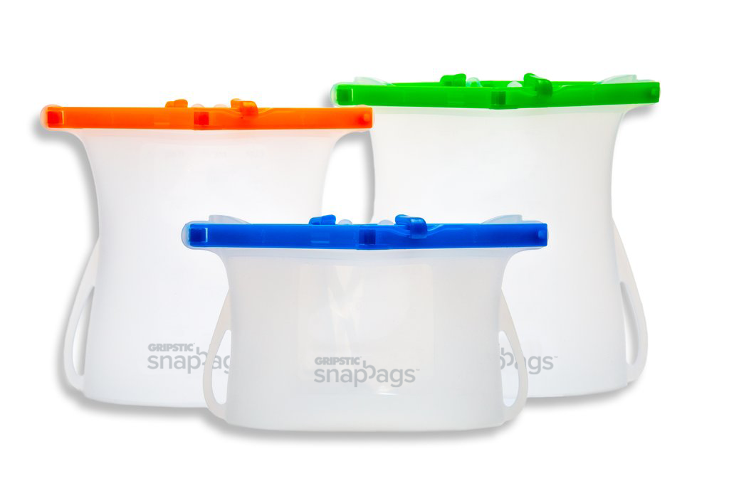 Eco-Friendly Reusable Silicone Food Storage Bags Set of 3